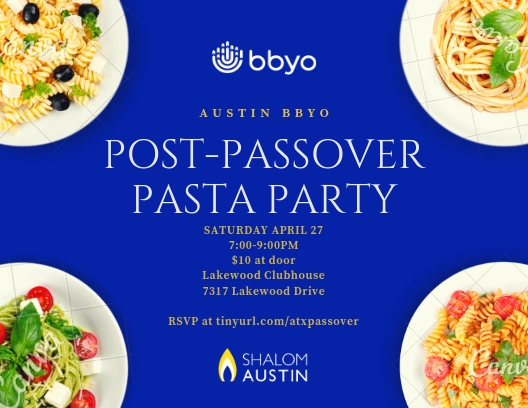Austin BBYO Post-Passover Pasta Party image